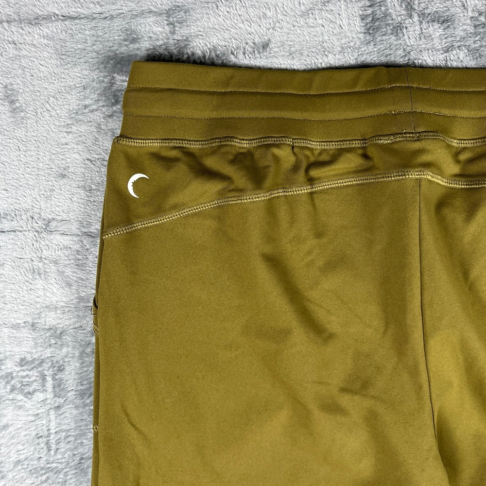 Zyia Active Unwind Jogger Pants Womens Medium Olive Green Mid Rise Drawstring - Picture 11 of 14